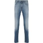 Jeans stretch azules de algodón ancho W35 con logo Pantaloni Torino para hombre 
