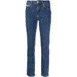 Jeans stretch azules de algodón rebajados ancho W30 largo L32 con logo Calvin Klein para mujer 