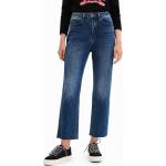 Jeans stretch azules de algodón rebajados desgastado Desigual talla XL de materiales sostenibles para mujer 