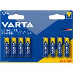 Varta - Blister pilas alcalinas Varta BLx4+4 LR03 AAA Longlife Power.
