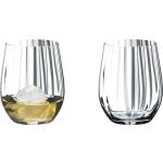 Vasos transparentes de vidrio de whisky aptos para lavavajillas en pack de 2 piezas 