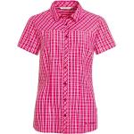 Camisas rosas de poliester de manga corta rebajadas manga corta Vaude Tacun talla S de materiales sostenibles para mujer 