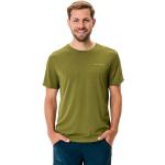Camisetas deportivas verdes de poliester rebajadas con rayas Vaude talla S de materiales sostenibles para hombre 