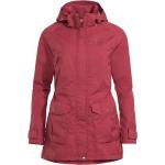 Abrigos rojos de poliester con capucha  impermeables Vaude talla 3XL de materiales sostenibles para mujer 
