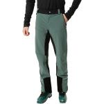 Pantalones verdes de Softshell de softshell rebajados impermeables, transpirables, cortavientos Vaude talla 3XL de materiales sostenibles para hombre 