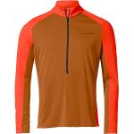 Camisetas deportivas naranja de poliester rebajadas manga larga transpirables Vaude talla S de materiales sostenibles para hombre 