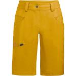 Shorts amarillos de poliamida rebajados Vaude Skarvan talla M de materiales sostenibles para mujer 