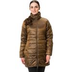 Abrigos cortos marrones de poliamida rebajados con cuello alto Vaude Neyland talla 3XL de materiales sostenibles para mujer 