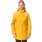 Abrigos amarillos con capucha  rebajados transpirables Vaude talla M de materiales sostenibles para mujer 