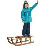 Chaquetas azules de poliester de snowboard infantiles rebajadas impermeables acolchadas Vaude de materiales sostenibles 
