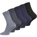 VCA® - Lote de 10 pares de calcetines para hombres, 100% algodón, tejido liso, punta cosida, colores surtidos en camaïeu de bleu 39/42