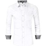 Camisas blancas de algodón Tencel de traje  manga larga talla L para hombre 