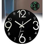 Relojes negros de madera de pared de diseño vintage 