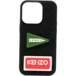 Fundas negras de poliuretano para iPhone 14 con logo KENZO Logo para hombre 