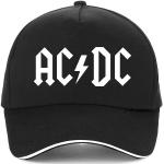 Gorras negras de algodón de béisbol  AC/DC de verano informales para mujer 