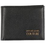Billetera negras de cuero rebajadas con logo VERSACE Jeans Couture para hombre 