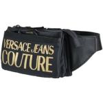 Riñoneras negras de poliester con logo VERSACE Jeans Couture para hombre 