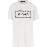 Camisetas blancas de algodón de manga corta rebajadas manga corta con cuello redondo VERSACE talla XS para mujer 
