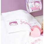 Toallas blancas de algodón de baño Hello Kitty Vervaco 50x100 