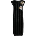 Vestidos negros de viscosa escote barco con cuello barco vintage con rayas A.N.G.E.L.O con lentejuelas talla L para mujer 