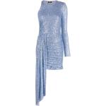 Vestidos azules de poliester de fiesta con escote asimétrico Elisabetta Franchi con lentejuelas talla M para mujer 