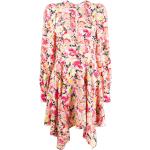 Vestidos rosas de algodón de manga larga rebajados manga larga con escote asimétrico floreados STELLA McCARTNEY con motivo de flores talla XL para mujer 