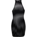 Vestidos halter negros de spandex sin mangas con cuello halter con rayas Maison Close talla XS para mujer 