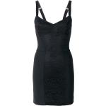 Vestidos negros de poliamida de fiesta con escote V floreados Dolce & Gabbana talla 3XL para mujer 