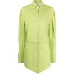 Vestidos camiseros verdes de algodón manga larga The Attico talla L para mujer 