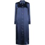 Vestidos rectos azul marino de viscosa rebajados por el tobillo manga larga Loulou Studio para mujer 