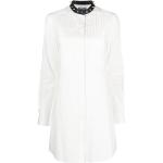 Vestidos blancos de algodón de manga larga manga larga MOSCHINO con tachuelas talla 3XL para mujer 