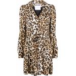 Vestidos de viscosa de manga larga rebajados manga larga leopardo MOSCHINO talla XL para mujer 