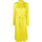 Vestidos amarillos de viscosa de manga larga rebajados manga larga con lunares P.A.R.O.S.H. talla XS para mujer 