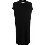 Vestidos negros de algodón de manga corta rebajados manga corta de punto GENTRY PORTOFINO talla XL para mujer 