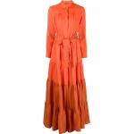 Vestidos naranja de lino de lino rebajados manga larga KITON talla L para mujer 
