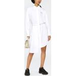 Vestidos blancos de algodón de manga larga manga larga con escote asimétrico con logo Off-White talla XL para mujer 