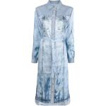 Vestidos azules de poliester de manga larga rebajados manga larga Diesel para mujer 