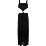 Vestidos negros de viscosa sin mangas rebajados sin mangas con escote cuadrado Roberto Cavalli con tachuelas talla 3XL para mujer 