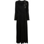 Vestidos negros de poliamida de manga larga rebajados manga larga con cuello redondo vintage cachemira A.N.G.E.L.O talla XL para mujer 