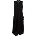 Vestidos negros de poliester sin mangas rebajados sin mangas con escote asimétrico vintage Comme des Garçons fruncido talla M para mujer 