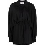 Vestidos negros de viscosa de manga larga rebajados manga larga Ami Paris con lazo talla XS para mujer 