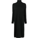Vestidos orgánicos negros de punto manga larga de punto N.Peal con tachuelas para mujer 