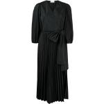 Vestidos negros de poliester de manga larga rebajados manga larga REDValentino con lazo talla L para mujer 