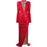 Vestidos rojos de poliester de manga larga rebajados manga larga Philipp Plein talla L para mujer 