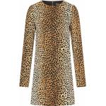 Vestidos dorados de seda de manga larga rebajados manga larga con cuello redondo leopardo Dolce & Gabbana talla 3XL para mujer 