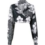 Camisas estampadas negras de lino manga larga floreadas Amir Slama con motivo de flores para mujer 