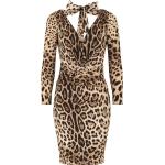 Vestidos de seda de fiesta leopardo Dolce & Gabbana con lazo talla 3XL para mujer 