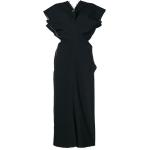 Vestidos negros de algodón de manga corta media pierna manga corta con escote V vintage Comme des Garçons talla S para mujer 