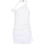 Vestidos halter blancos de poliester con escote asimétrico con logo Nike talla L para mujer 