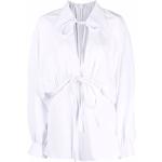 Vestidos blancos de viscosa de manga larga manga larga Ami Paris con lazo talla XS para mujer 